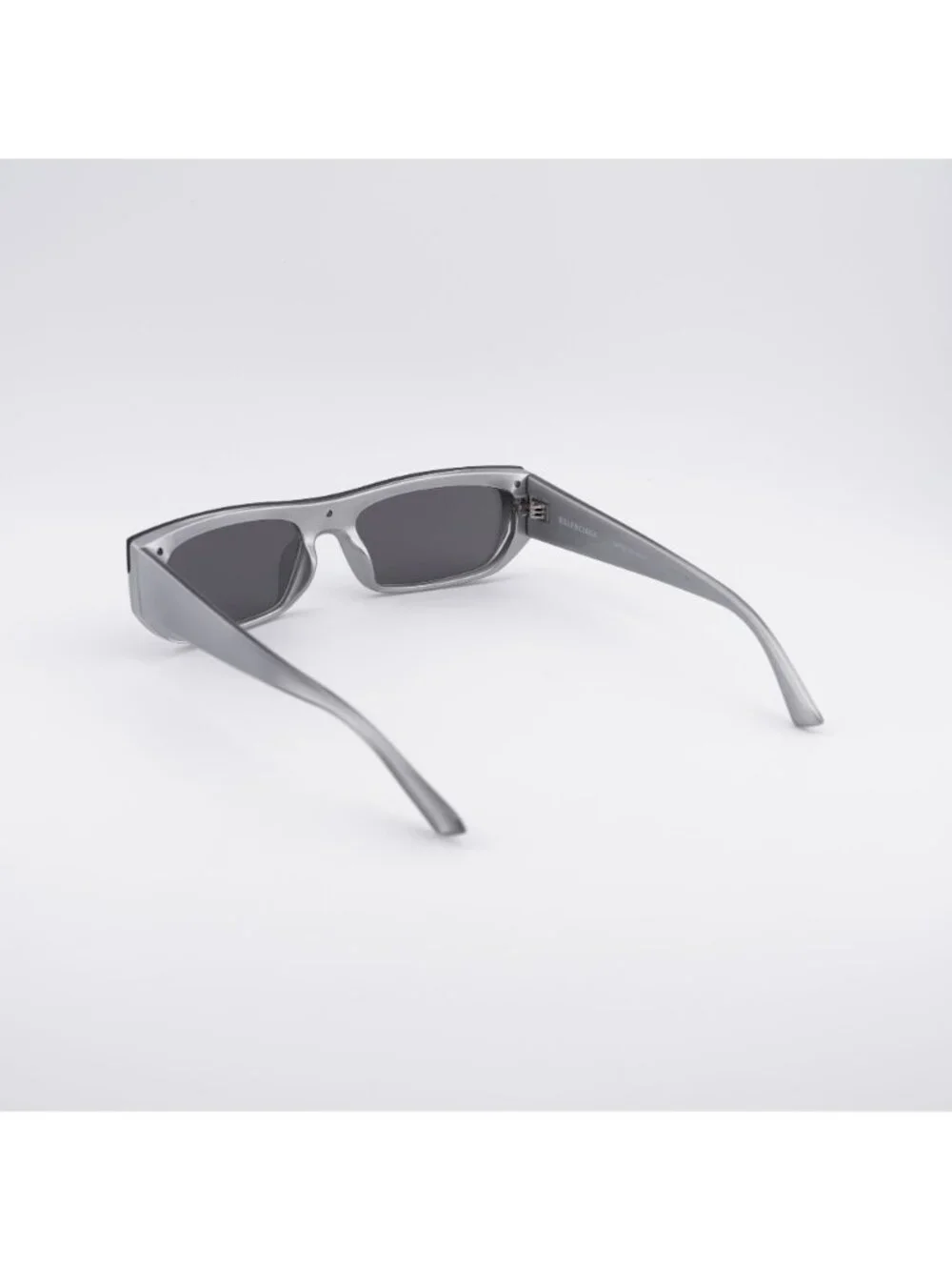 Balenciaga BB0080S 002 Rectangle Unisex Sunglasses - Silver
